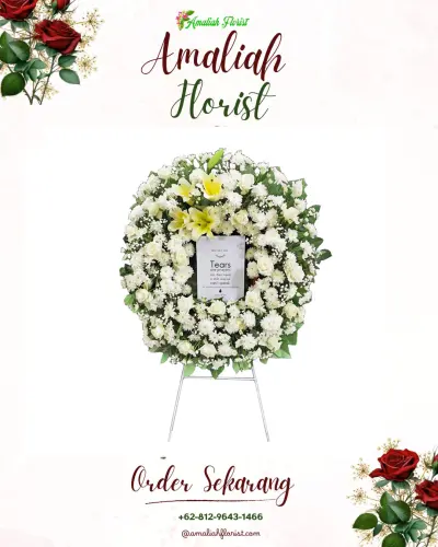 Krans Bunga Duka Cita di Gelarmendala